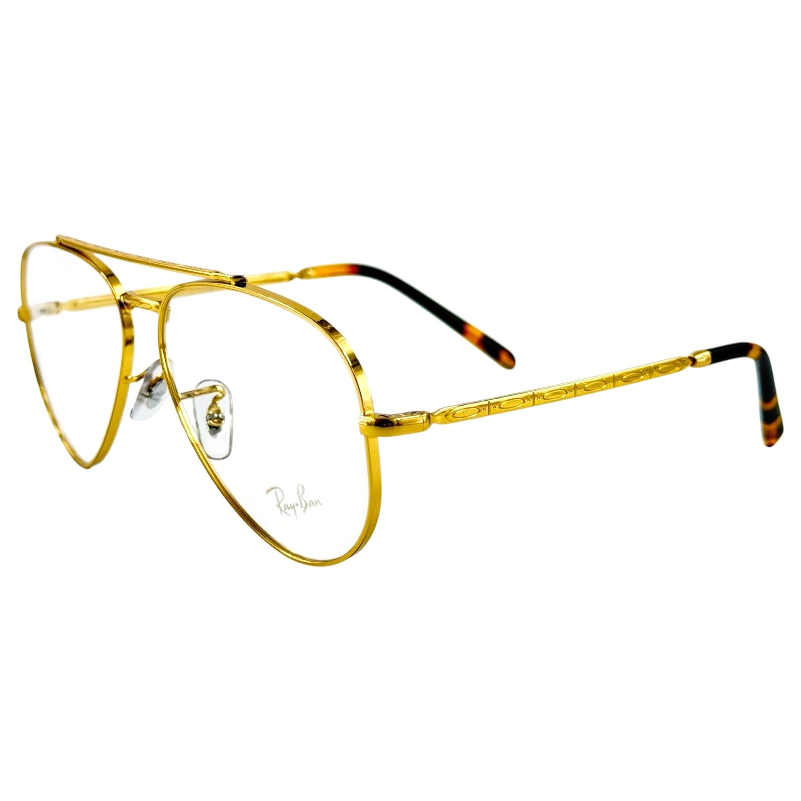 Ray Ban Rb3625v New Aviator Mens Metal Eyeglass Frame 3086 Gold 58-14 Italy